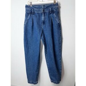 united colors of benetton Jeans Size 8 Paper bag Jeans Balloon Leg 100% Cotton